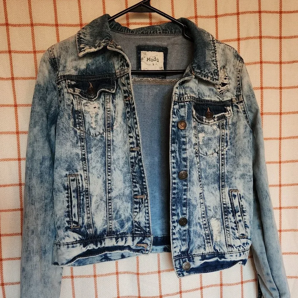 Custom Thrifted Denim Jacket - Picture 1 of 5